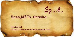 Sztoján Aranka névjegykártya
