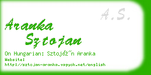 aranka sztojan business card